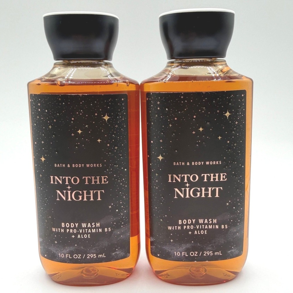 Lot of 2x Into the Night Bath‎ & Body Works Body Wash 10oz Each Brand New